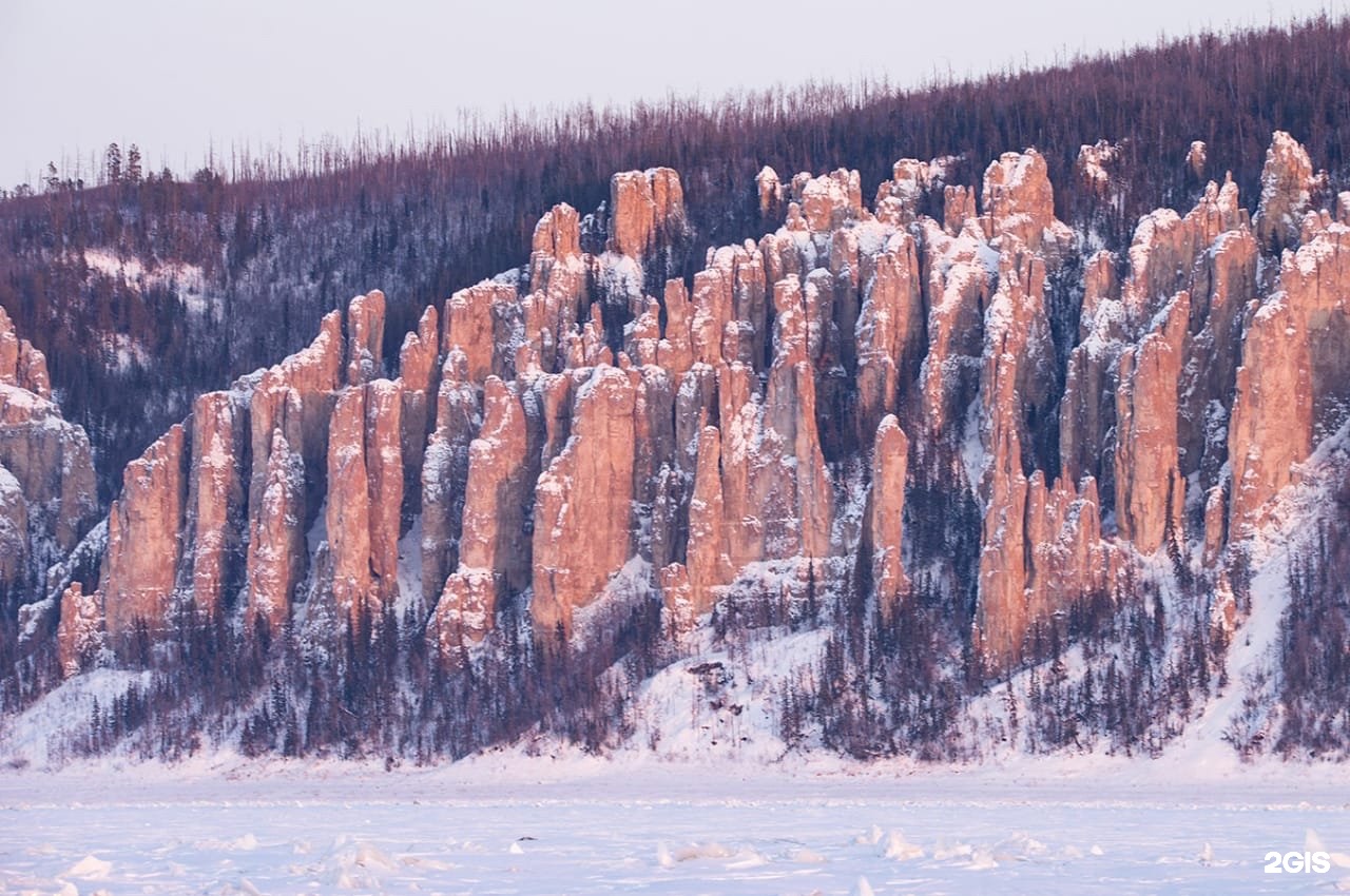Ленские столбы в Якутии зимой