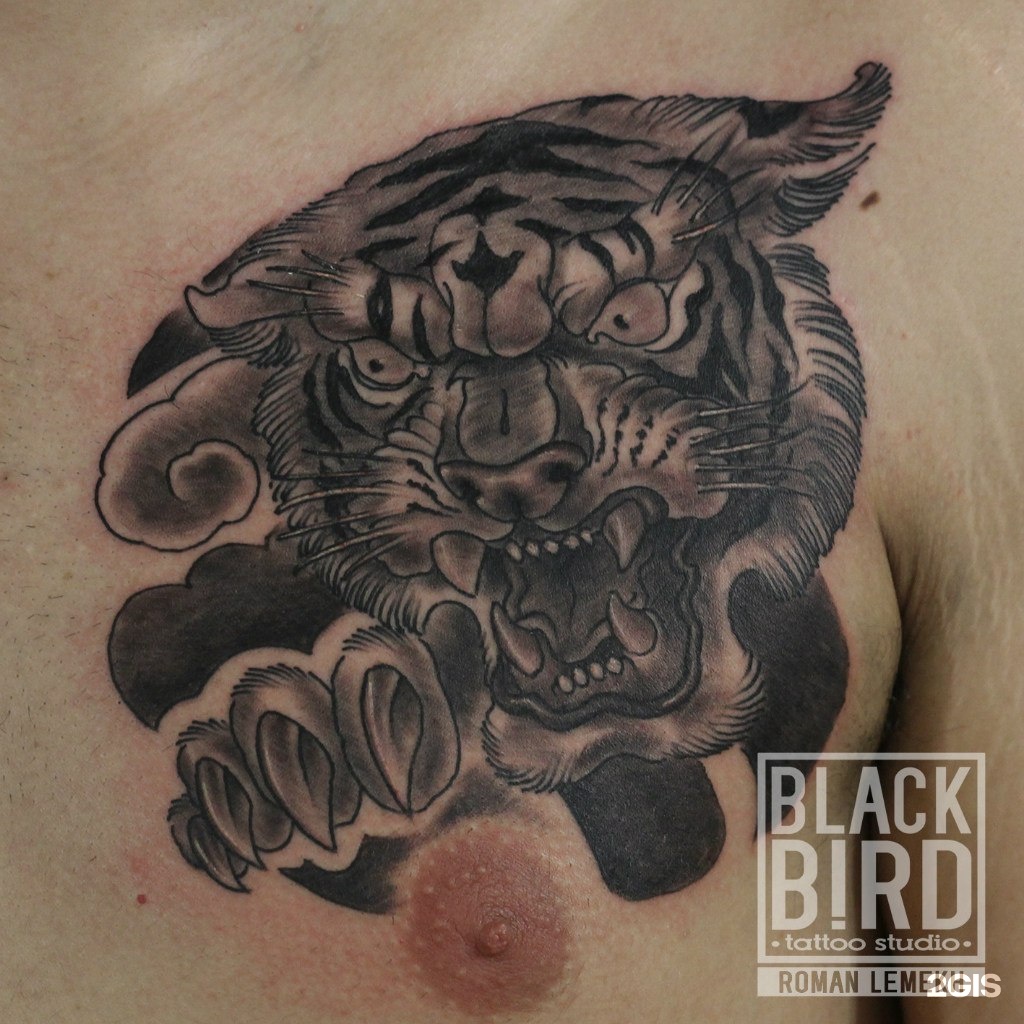 татуировки для мужчин тигр на груди фото 104