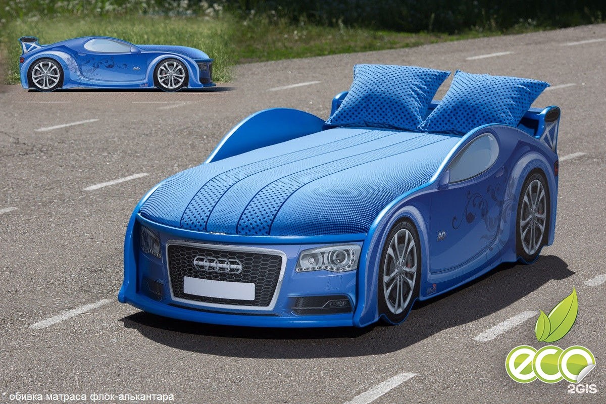 кровать машина для мальчика синяя