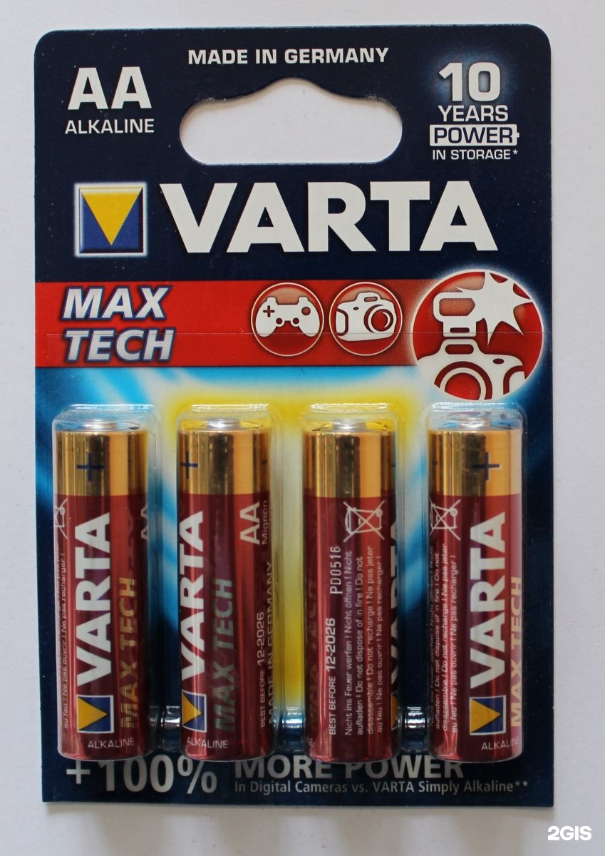 Ооо вартом. Батарейка VARTА Maxi Tech lr6 4706. Элемент пииания Varta lr03 BL 4 Max Tech.