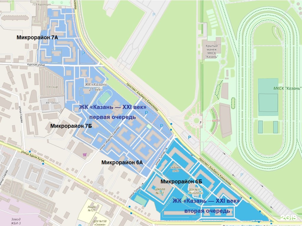 10 микрорайон казань карта