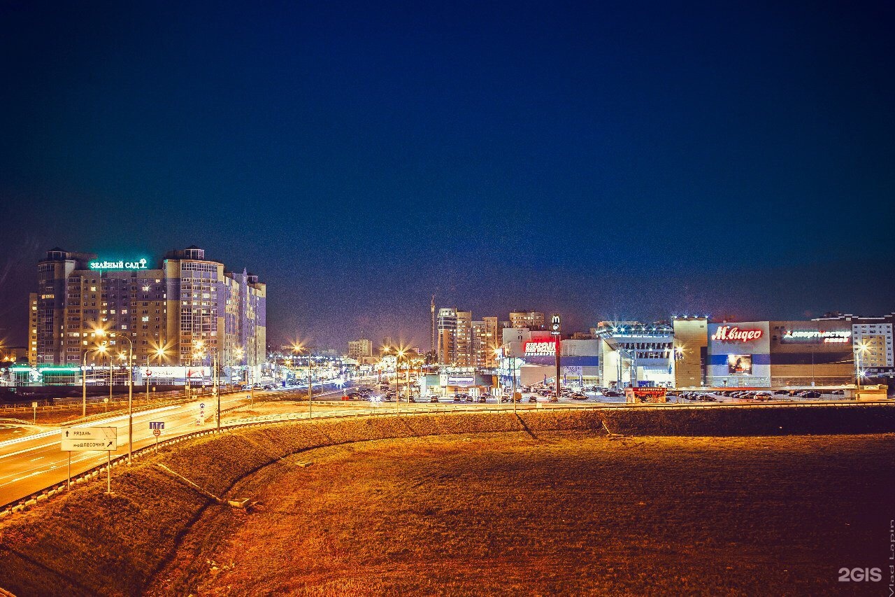Ночной город Рязань